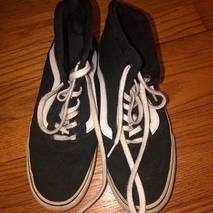 Women’s size 7.5 black and white high top vans
